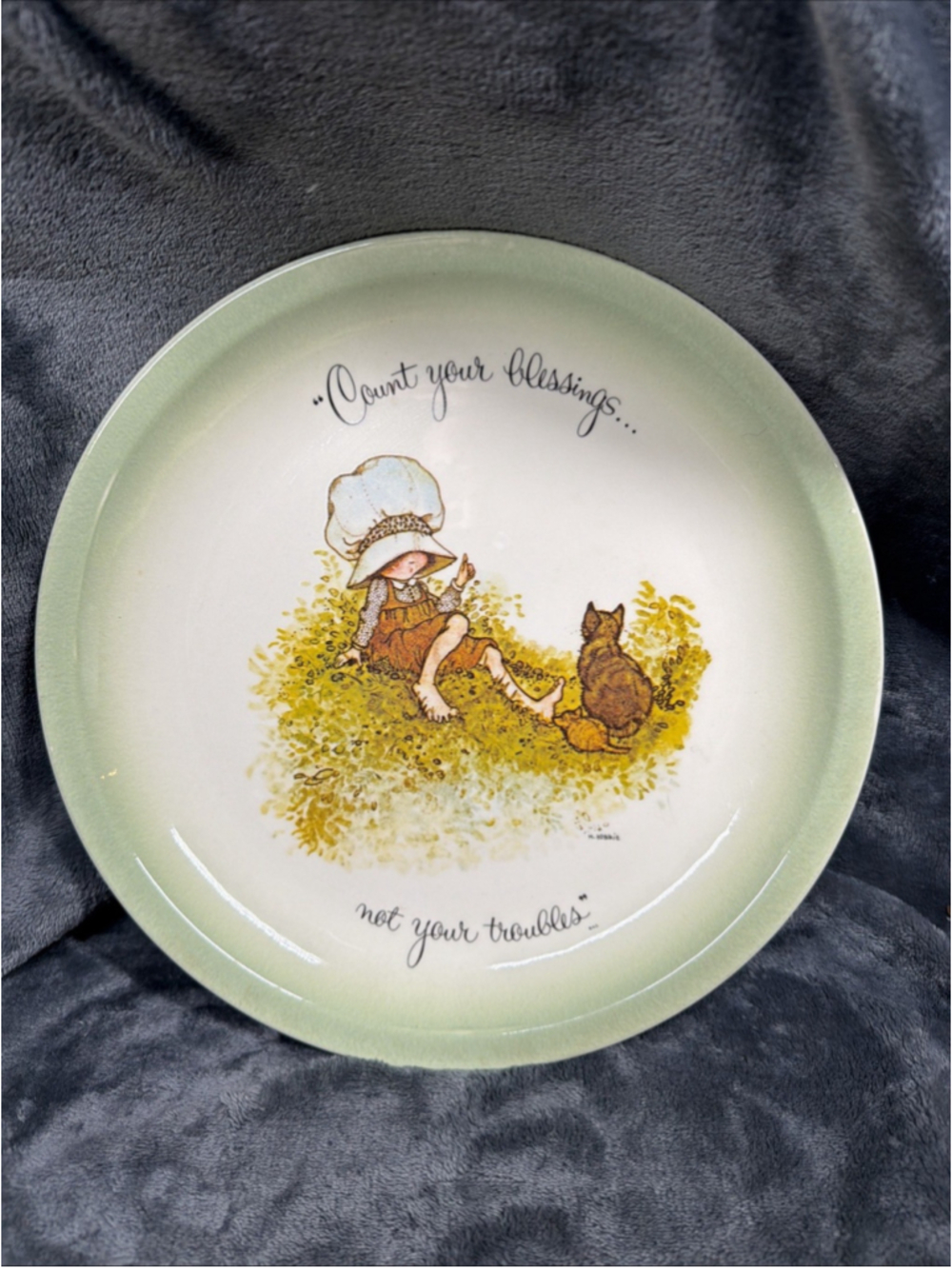 Vintage 1972 Holly Hobbie Collector's Plate “Count your Blessings